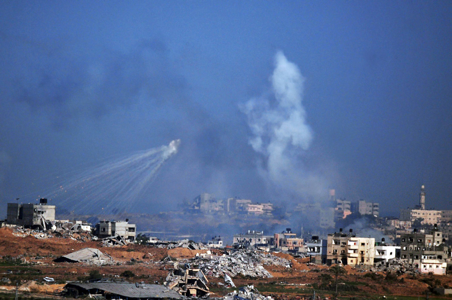 Bomberegn over Gaza i januar 2013. Foto og Copyright: ChameleonsEye