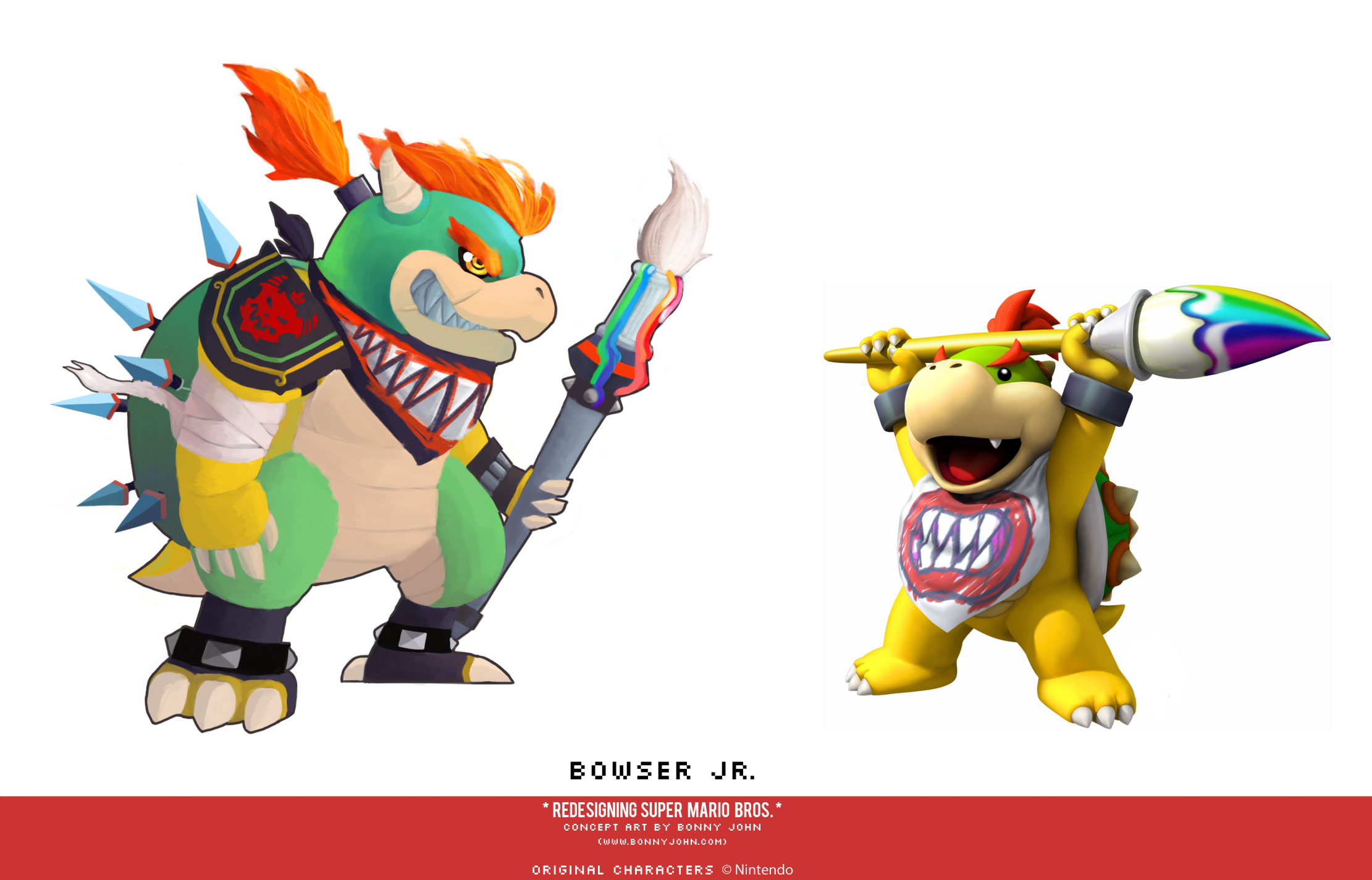 New bowser and bowser jr renders : r/Mario