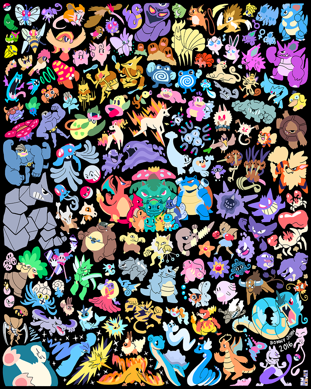 151 Mew - Pokemon One a Day by Bonny John on Dribbble