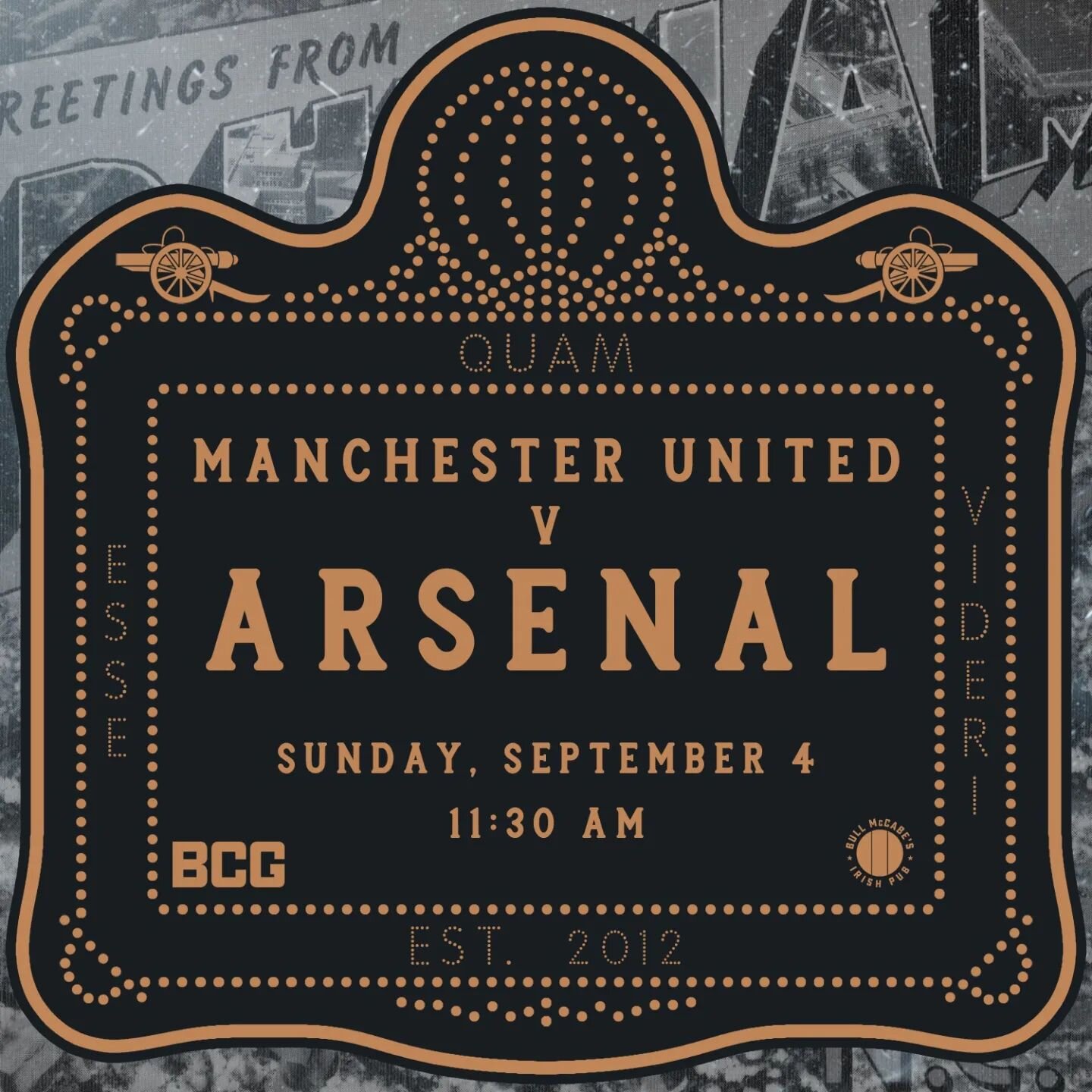 The Gunners are headed North to Old Trafford this Sunday at 11:30 EST, come watch with us in Durham at @bullmccabesdnc