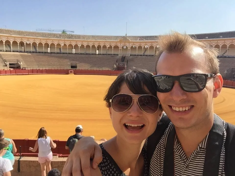 We're iffy on the ethics of bullfighting, but it's an undeniably fascinating history. We passed on a bullfight, and instead toured Sevilla's bullring (with the offical title: Plaza de Toros de la Real Maestranza de Caballeria de Sevilla) and visited the museum.
