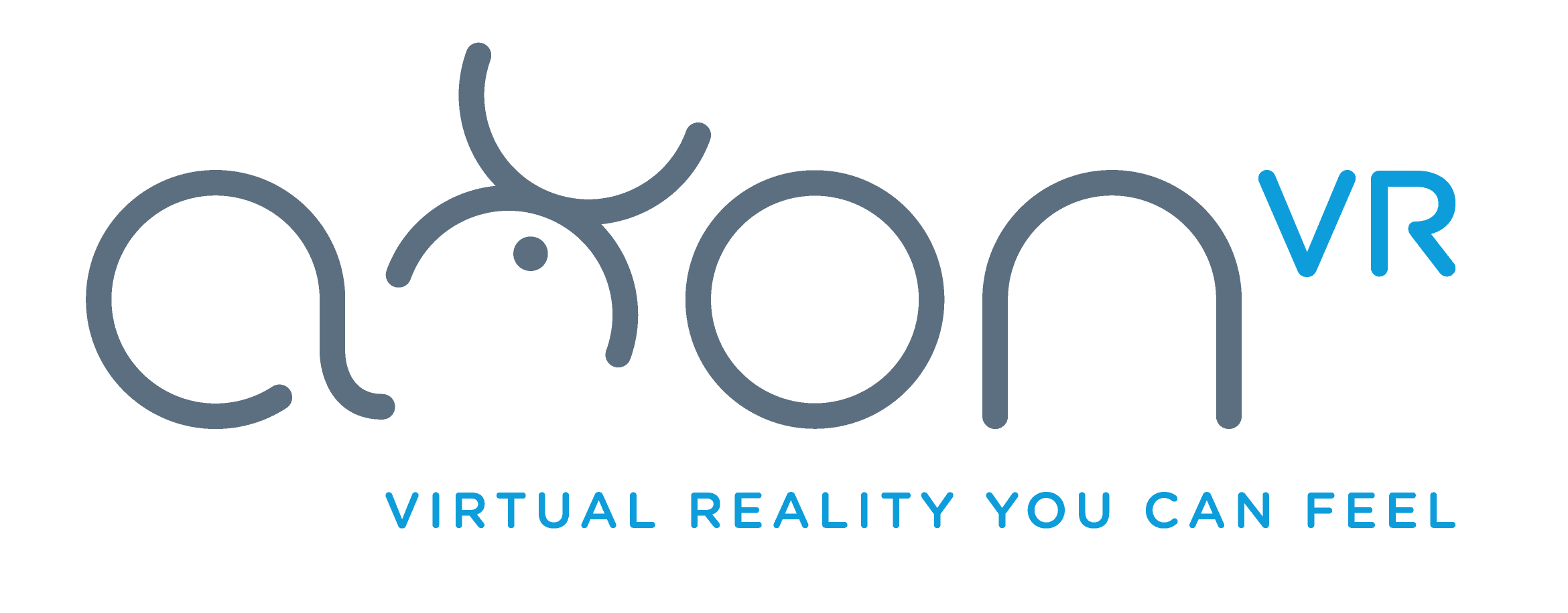 The AxonVR logo, designed by Yuri Shvets . Our engineering team dubbed the humanoid “X” figure “Axley.”