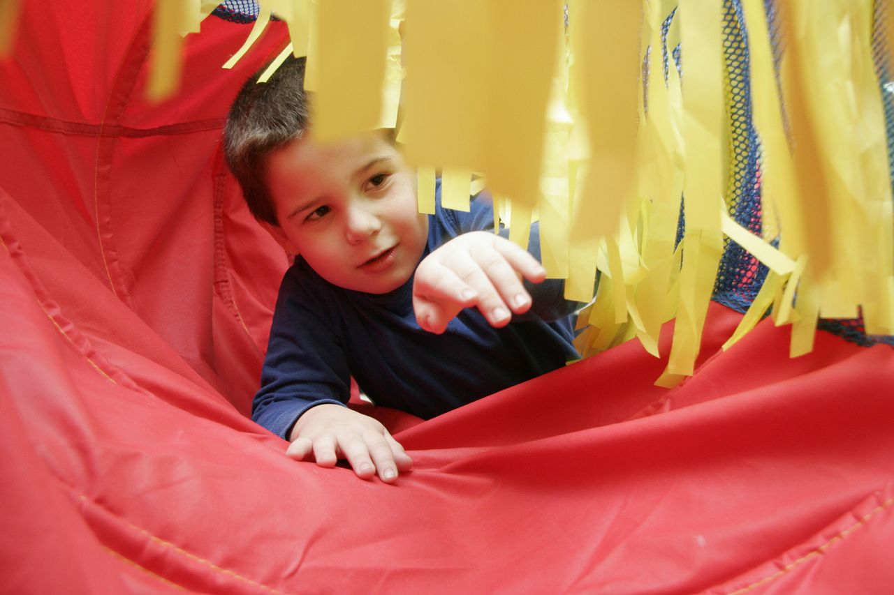Quentin, who is minimally verbal with PDD-NOS (or Autism, however you want to define it) , is a sensory-seeker . To people who have never met him, I often describe Quentin as Curious George - a good little monk