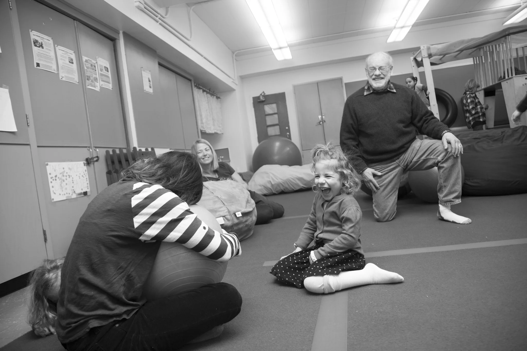    Sunday mornings  at the gym are what I look forward to all week. This picture of Sammy is everything she is - pure happiness and total enjoyment. &nbsp;Playtime at the park can be difficult for her - given her limited mobility due to  CP  - but sh