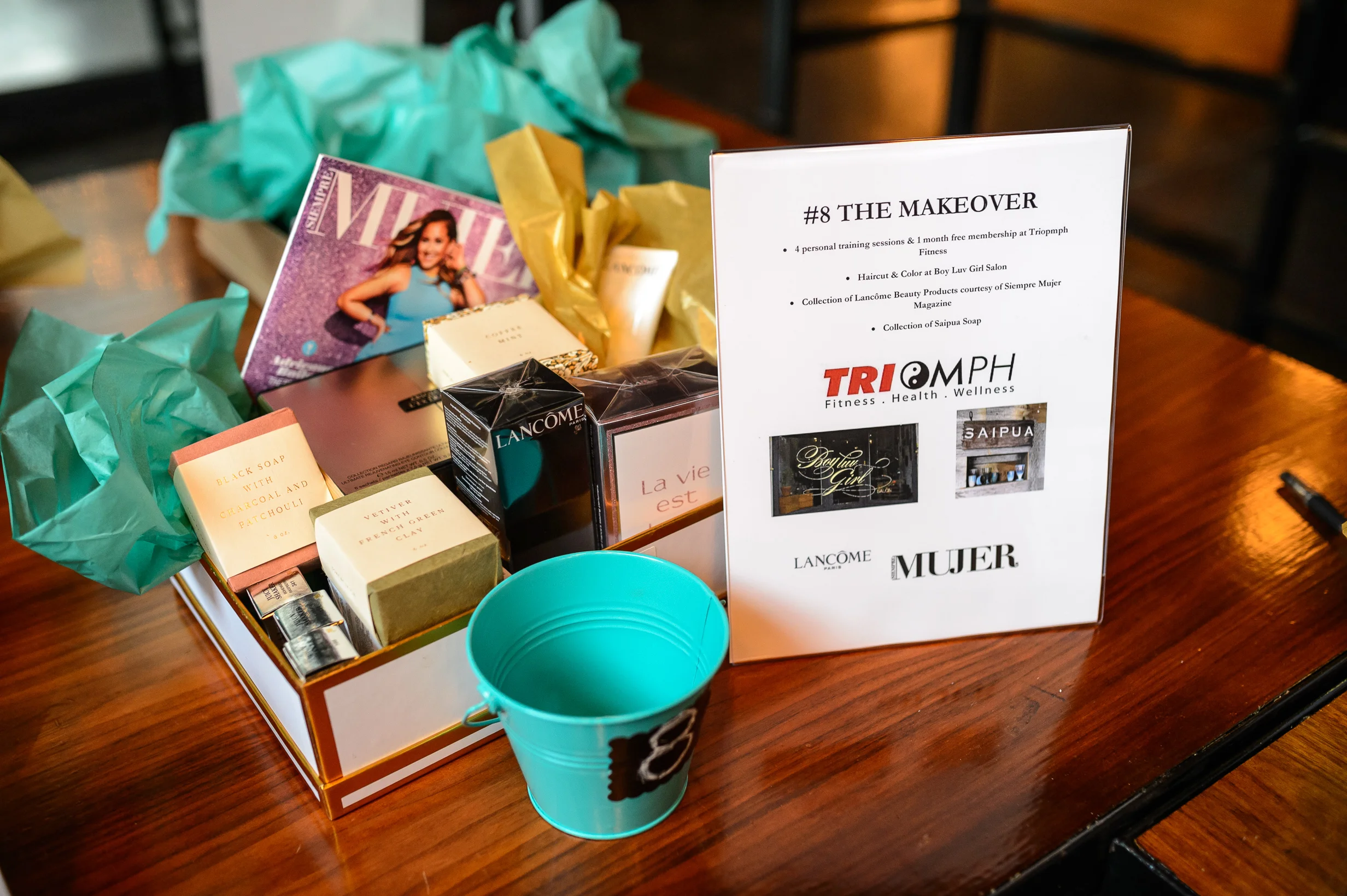 Beauty basket raffle item at The 2016 Felix Awards