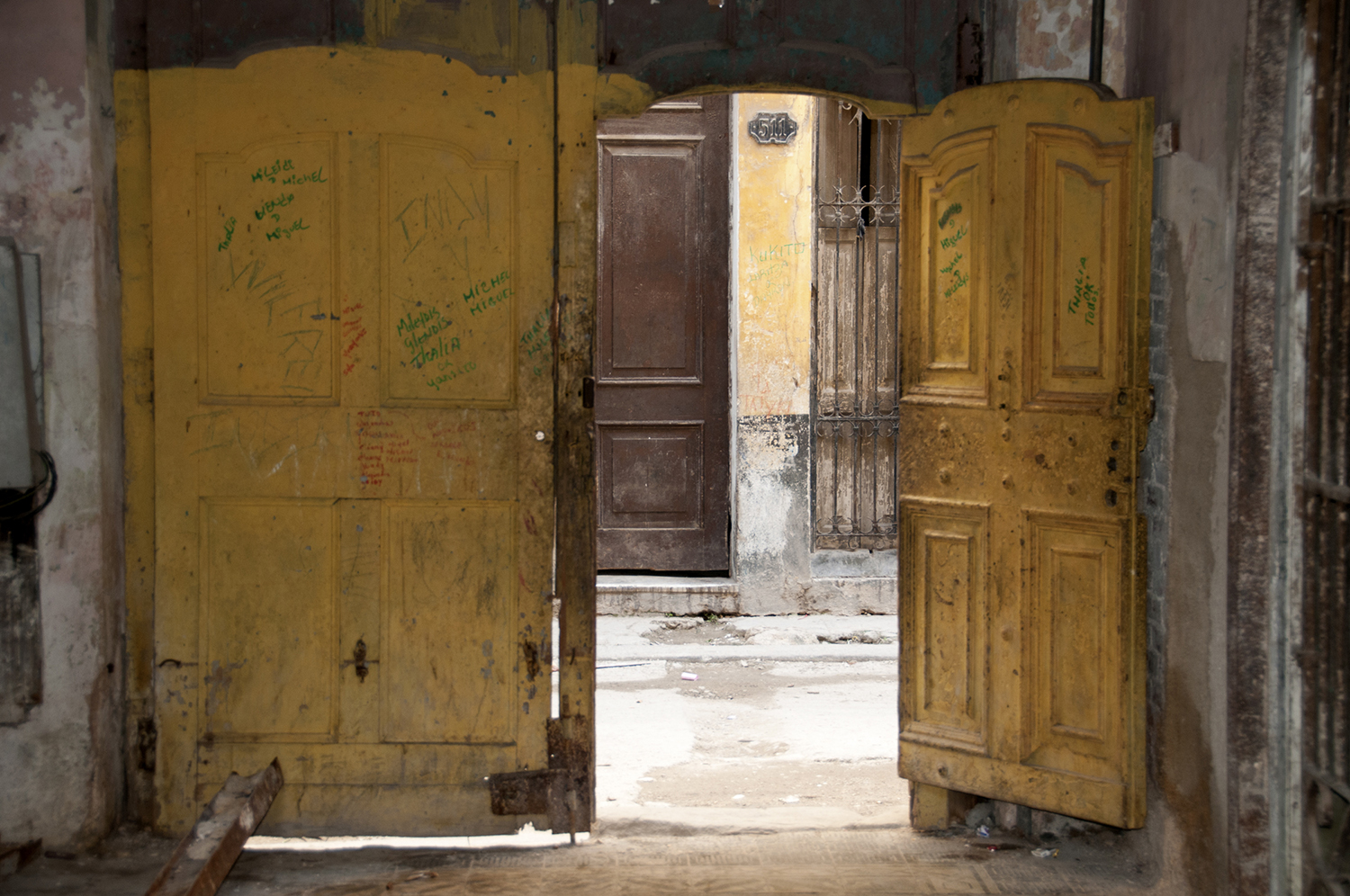 notes on a doorway