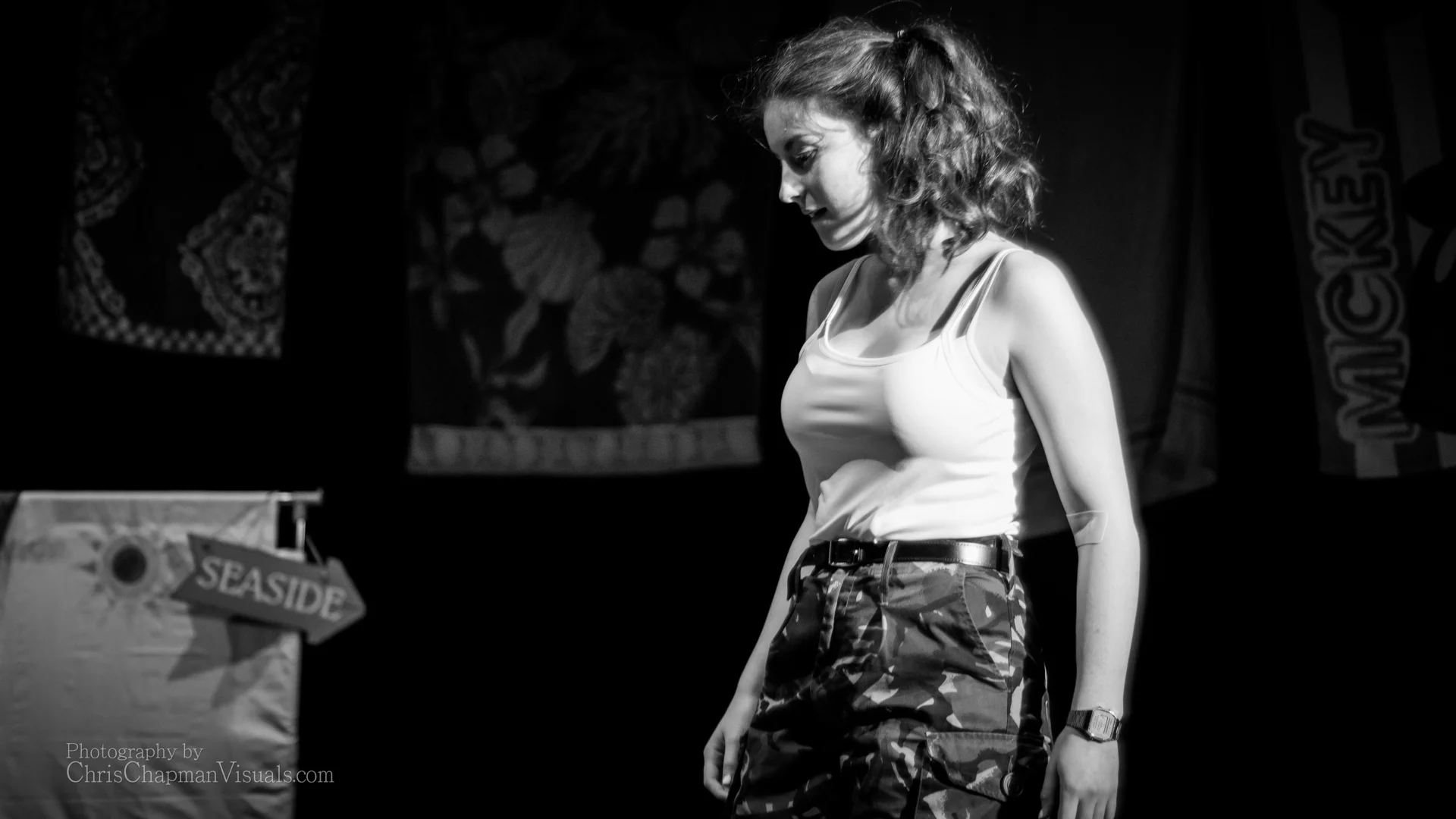Amy during the performance in London