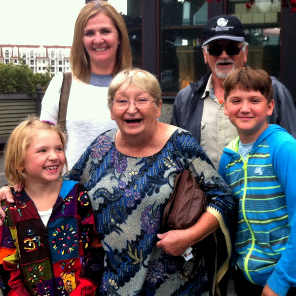 Joe and Fran and our Family saying goodbye