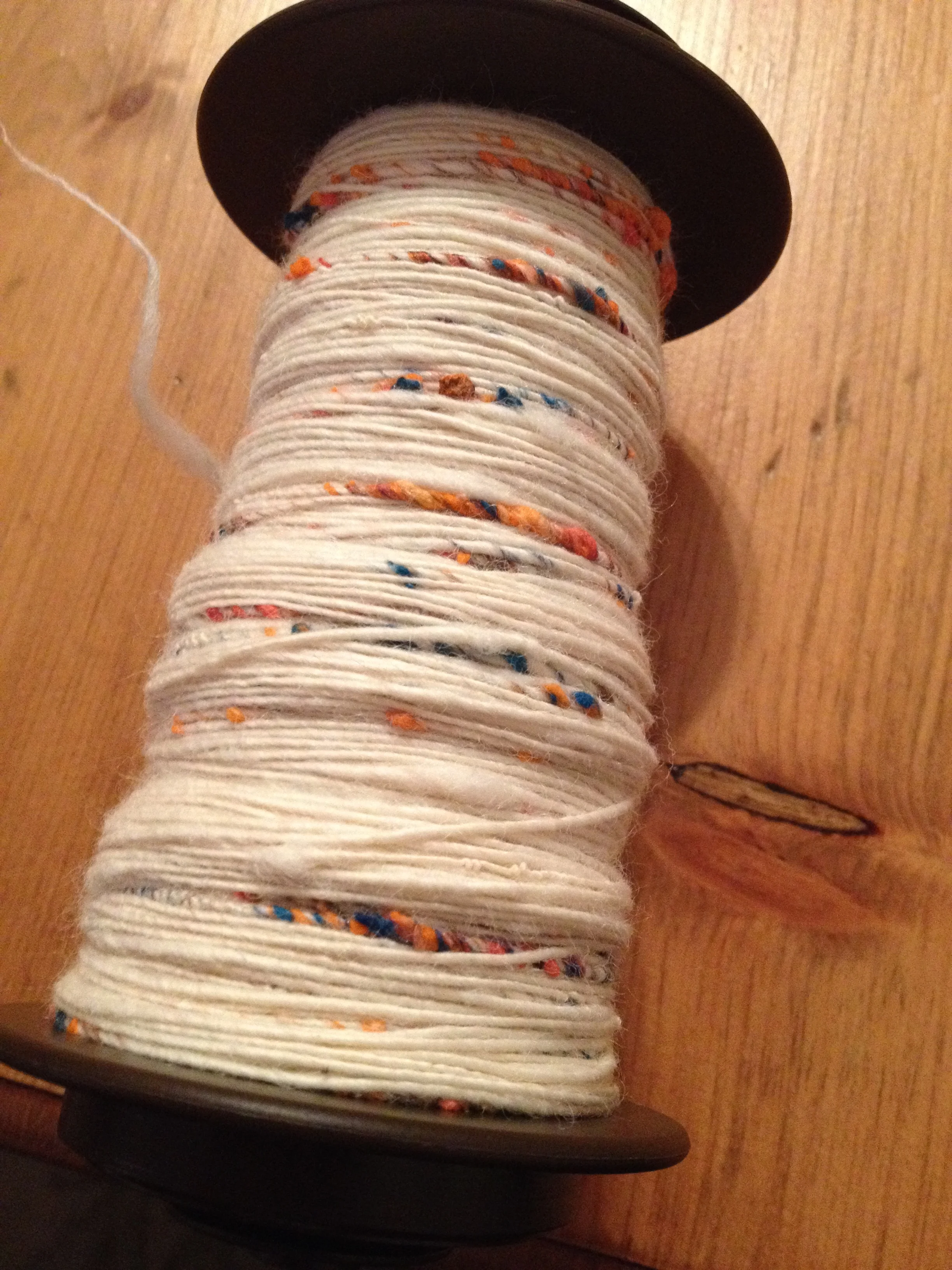 Day 5 - I finished the Sprinkle Yarn, and let it sit overnight before plying.