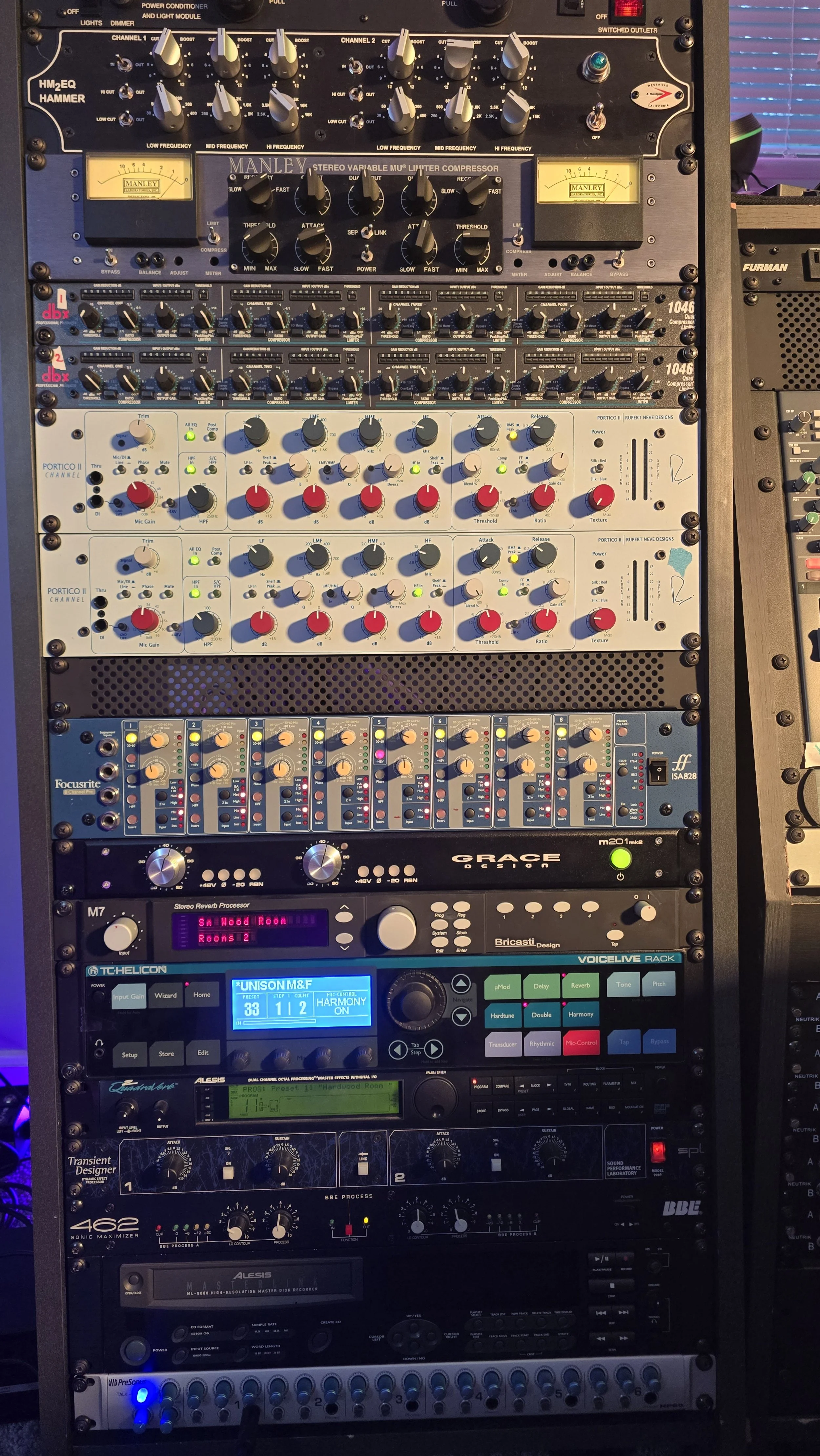  Just enough outboard gear for a perfect hybrid workflow. 