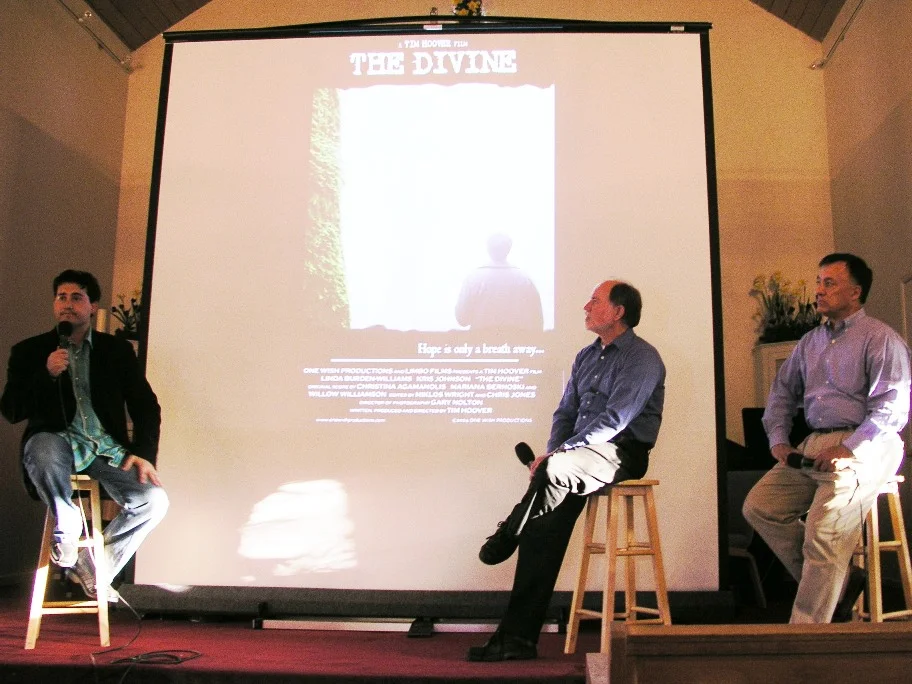 Pictured are Tim Hoover (Director of THE DIVINE), Denny and Hal.
