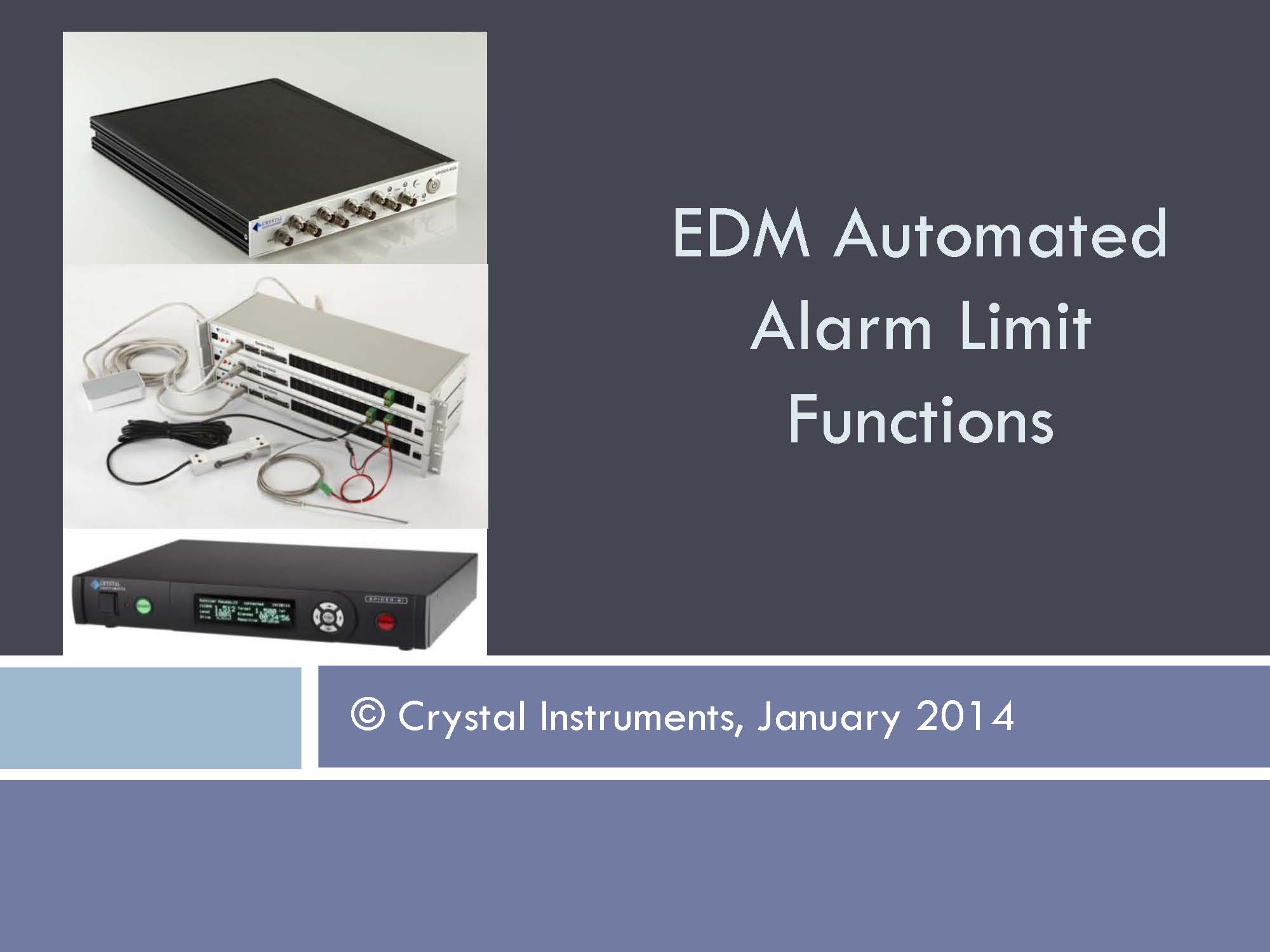  EDM Automated Alarm Limit Functions 