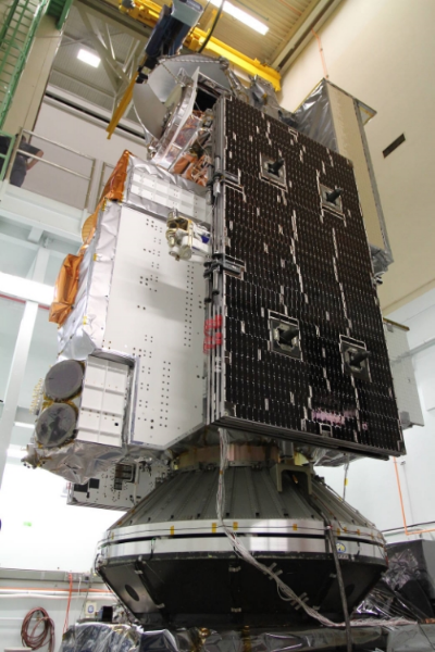 GPM completes satellite vibration tests on a shaker. Image credit: www.NASA.gov. This post is not endorsed by NASA.