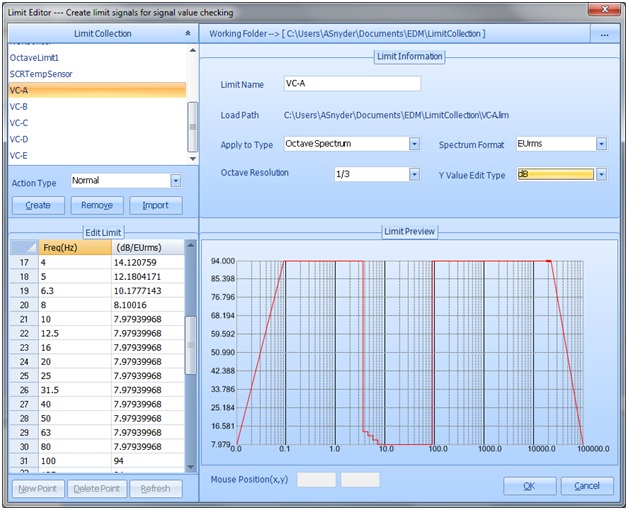 Defining Octave Limits in the Limit Editor