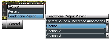Figure 6. Select the Channel for Headphone Listening