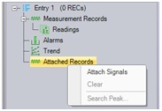 Attached Records for Vibration Data Collector Mode