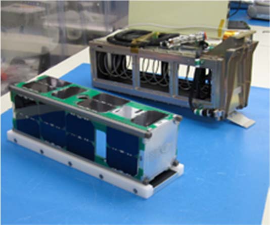 CubeSat Next To Its P-Pod Before Integration and Launch