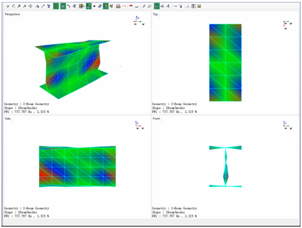 Figure 27. First mode shape with deformed colormap.