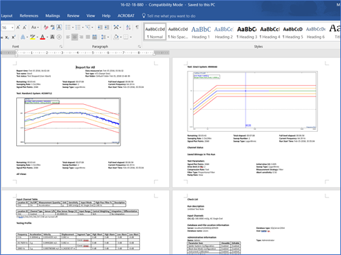 Generate Reports for Multiple Shaker Control Software