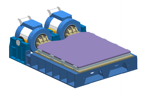 Figure 2. Horizontal push-push of dual shaker testing system