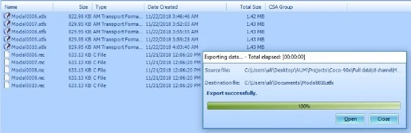 Figure 5 File Conversion in EDM CoCo-DSA software