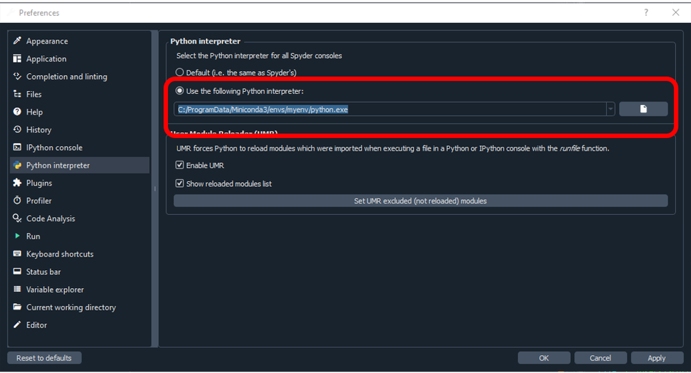 Installing PythonNet for Spyder