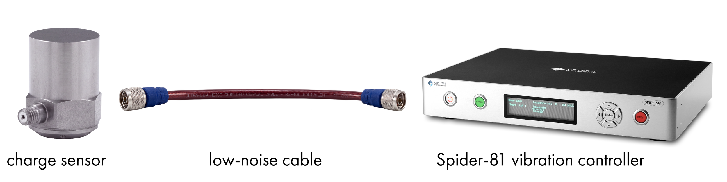 Spider built-in charge amplifier