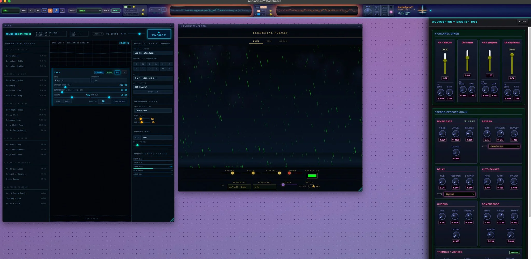 Atrium - AudioSpire™ Dashboard v4.17 - Mac Version