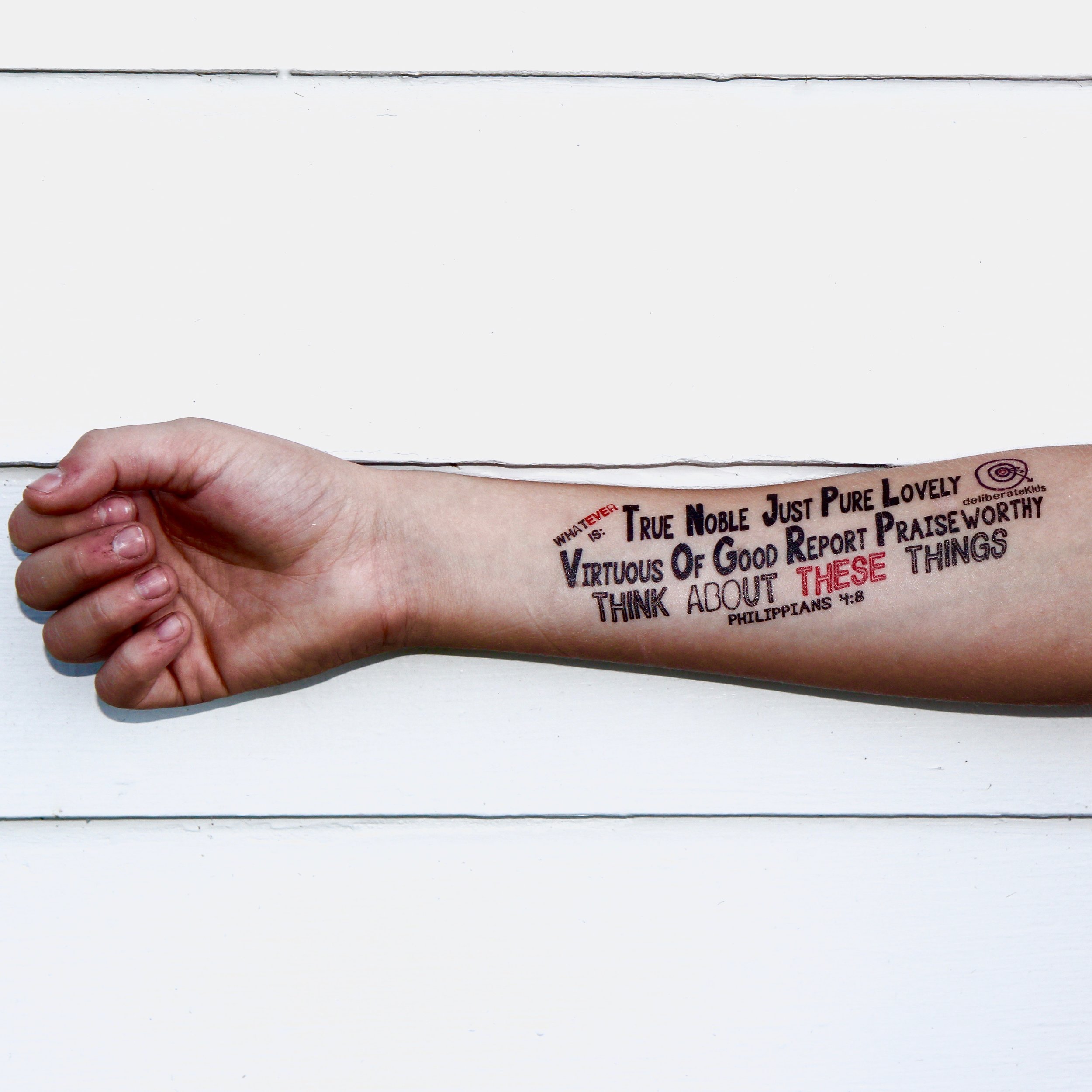 Philippians 4:13 TEMPORARY TATTOOS! (3 PACK)