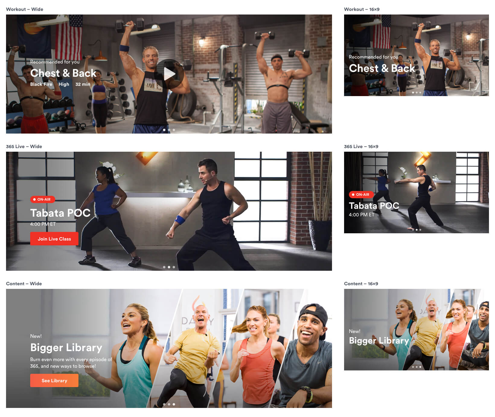 Featured carousel templates