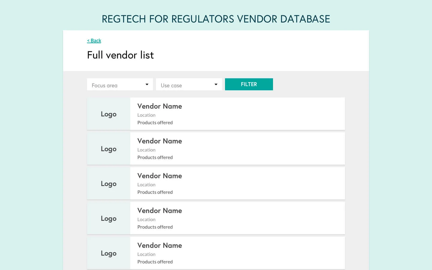 Full Vendor List