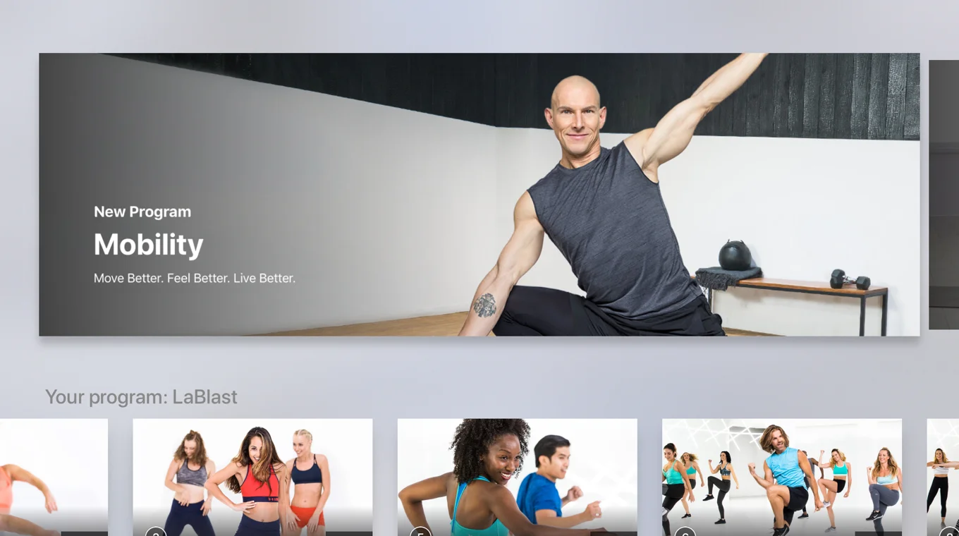 New Home page on tvOS