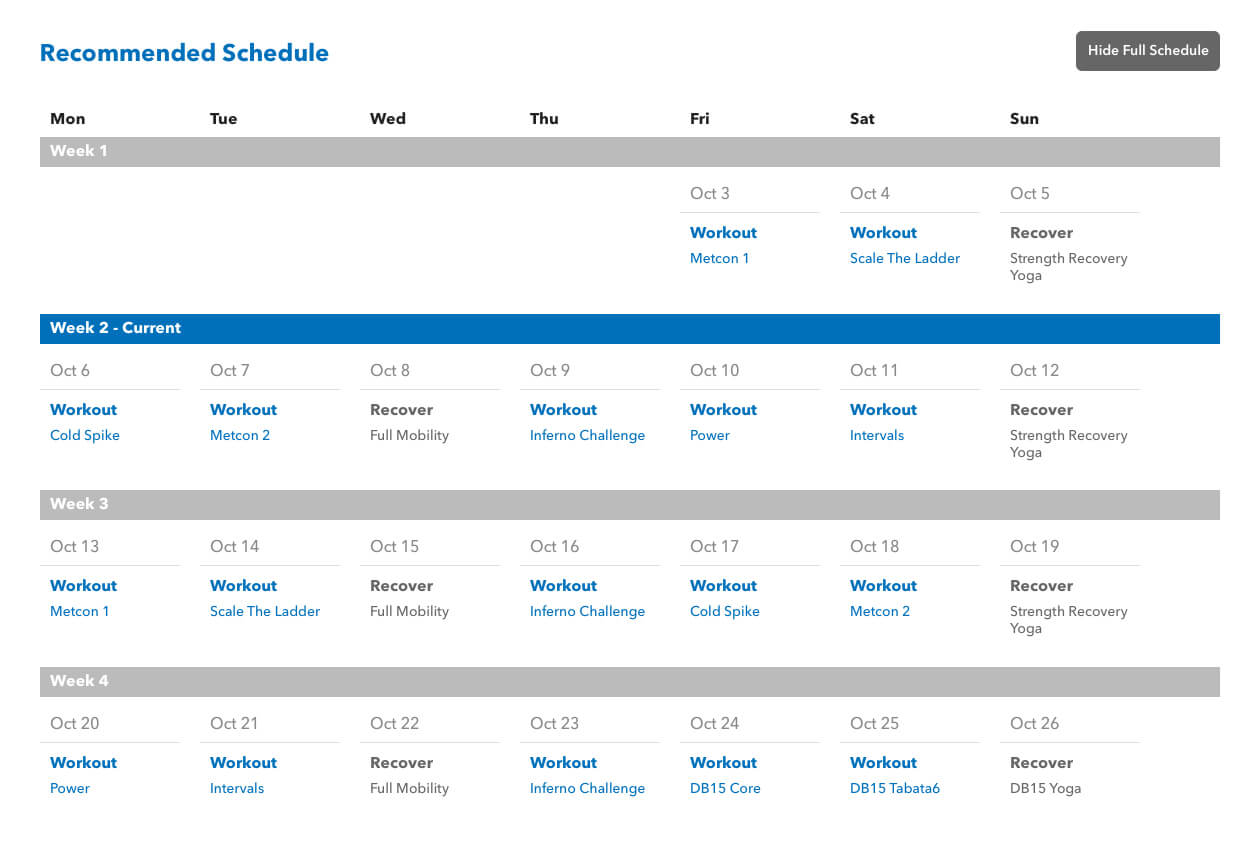 Previous schedule, introduced circa 2014.