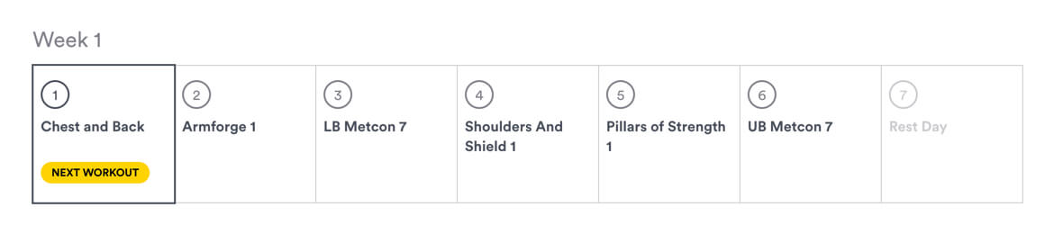 Schedule UI on Program detail page