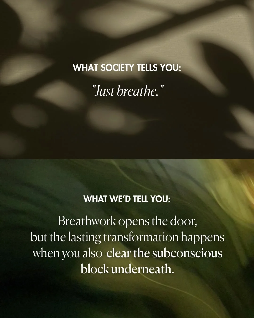 Most manifestation and self-help advice isn&rsquo;t *wrong*&hellip;it&rsquo;s just incomplete.

If breathwork and meditation alone worked, you&rsquo;d already be living your dream life. The equation for lasting change = nervous system regulation + su