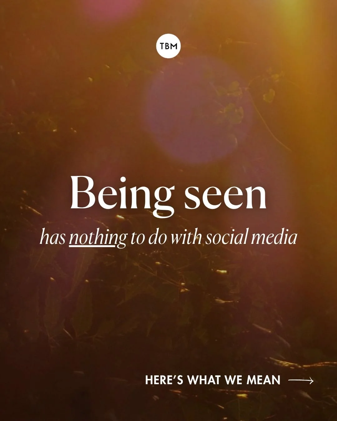 Here&rsquo;s something we often get wrong about being seen:

It&rsquo;s not just about being a public figure, an influencer, or an online creator (unless that&rsquo;s your path, and if so, right on!).

It&rsquo;s about feeling *safe enough* to show u