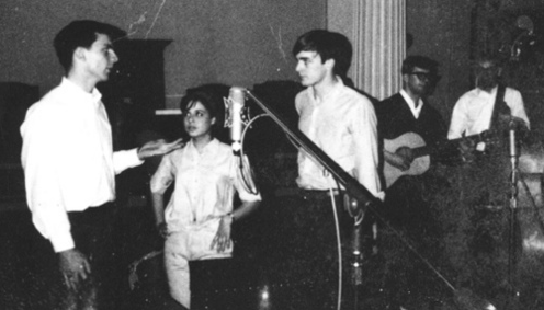 Judy at a recording session