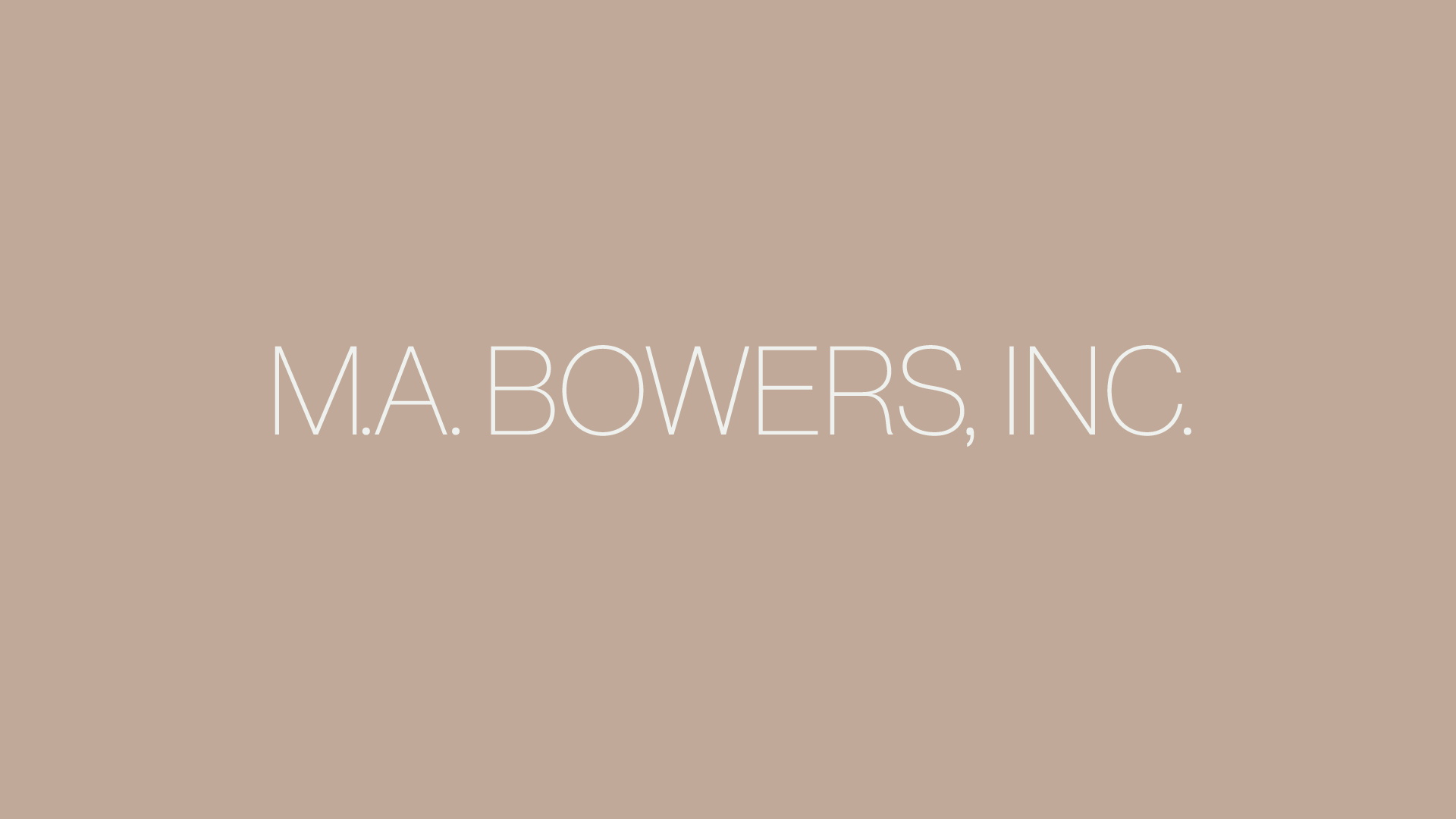 M.A. Bowers, Inc. Rebrand