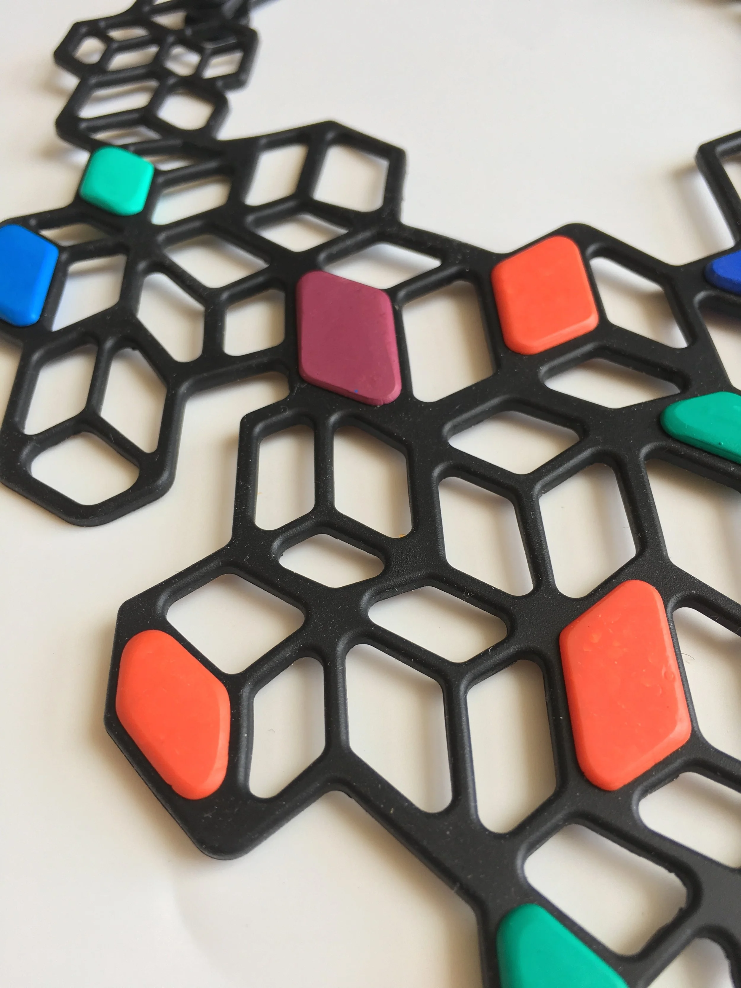 Copy of Statement Jewelry, Melbourne Fashion Design, Melbourne Design, Geometric Fashion, Futuristic Fashion,  Silicone Jewelry, Necklace, Statement Necklace, Statement Neckpiece, Geometric Jewellery