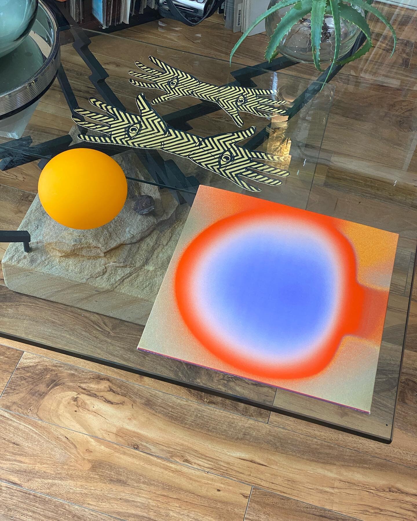 Unctuous palate, such superb  album art  Barbara  Acevedo and music from Max Lange&hellip;. The perfect sparse sparkly lounge sound, Deserved a still life moment with MCM art glass (egg yolk yellow) from Bondi market and new Accessory Emergency handy