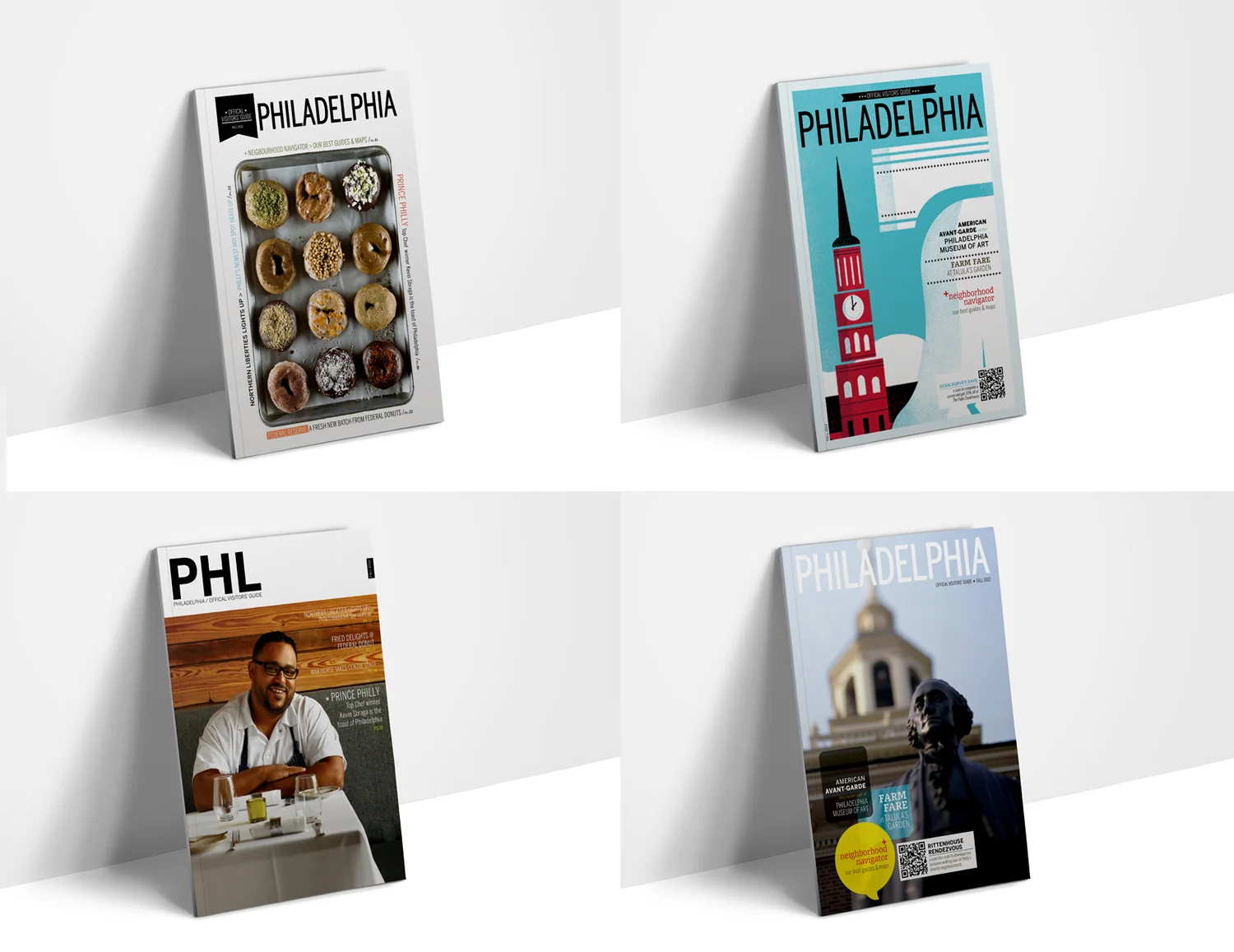 PHILADELPHIA OFFICIAL VISITORS GUIDE » to redesign the city of Philadelphia's visitors guide to appeal to a design savvy traveller and younger demographic. 