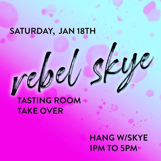 The Pops away, so Skye is rollin&rsquo; on in. I&rsquo;ll be pouring my ros&eacute;, @sharpeimoonwines and more. Come by for a taste and a chat! 
225 S. Main Street Templeton, CA 93465