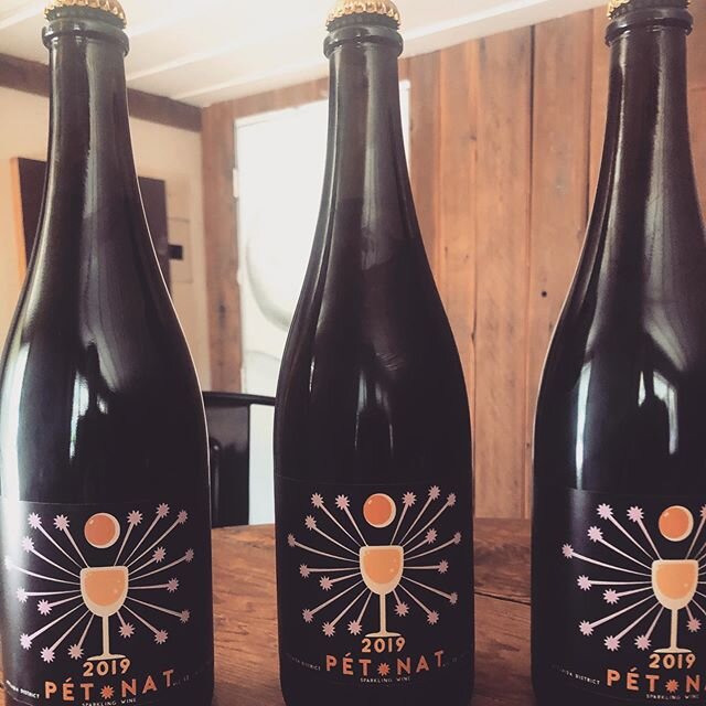 Looking for some excitement in your life? Our 2019 P&eacute;t Nat does not disappoint, the pure explosion when opening is a great start. Come pick up yours at the @sharpeimoonwines tasting room till 5pm today!