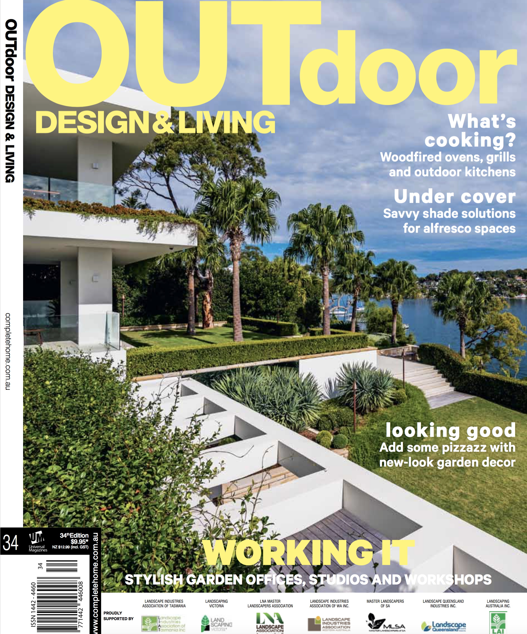 Outdoor Design & Living February 2017 'Shelley Garden' design featured on cover. Article enclosed about the garden design.