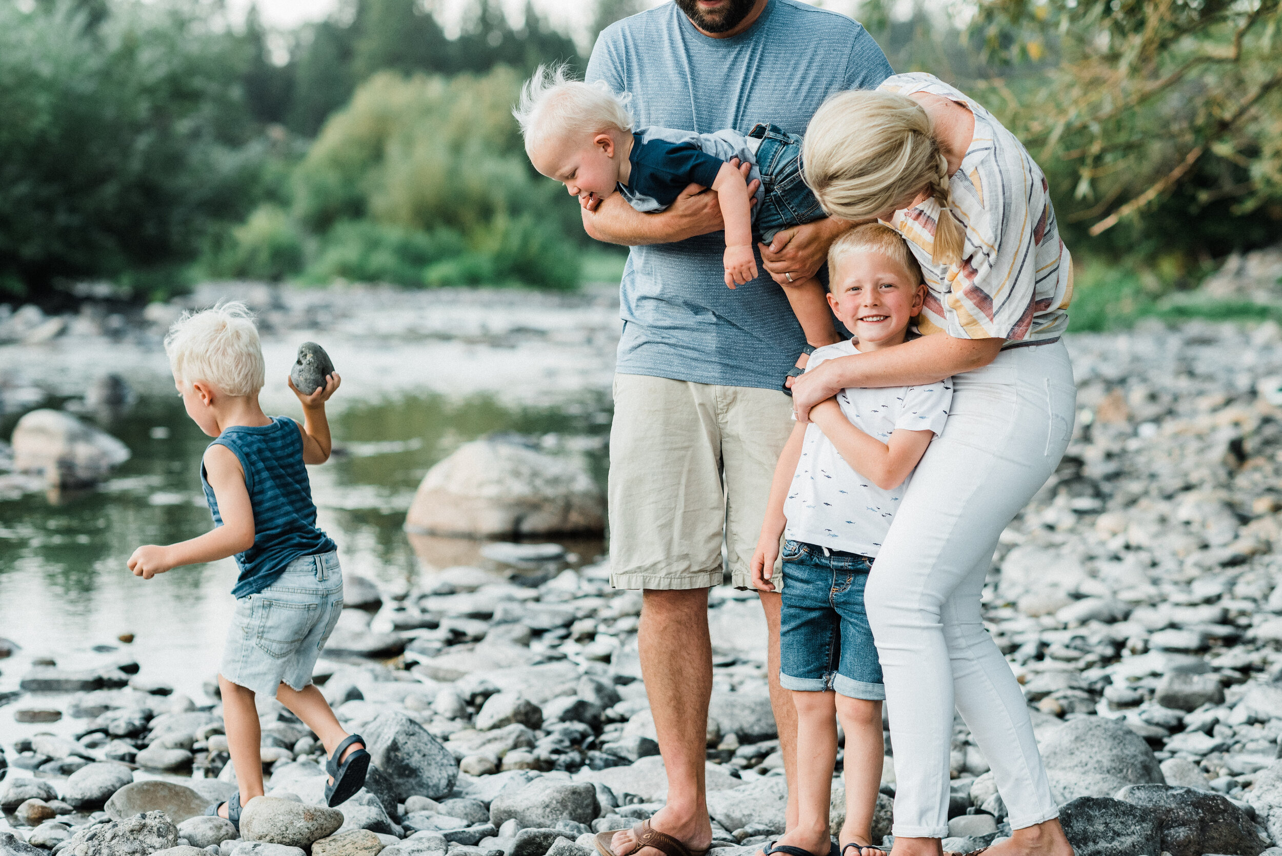 family photos Spokane River