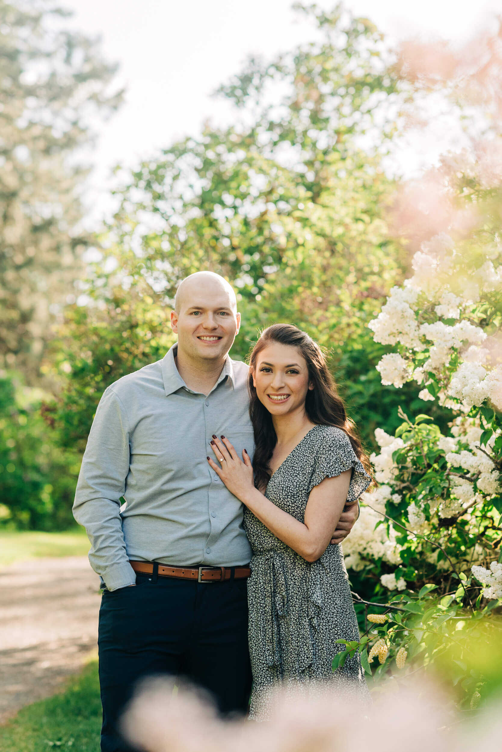 Lilac Garden Engagement Photo Session