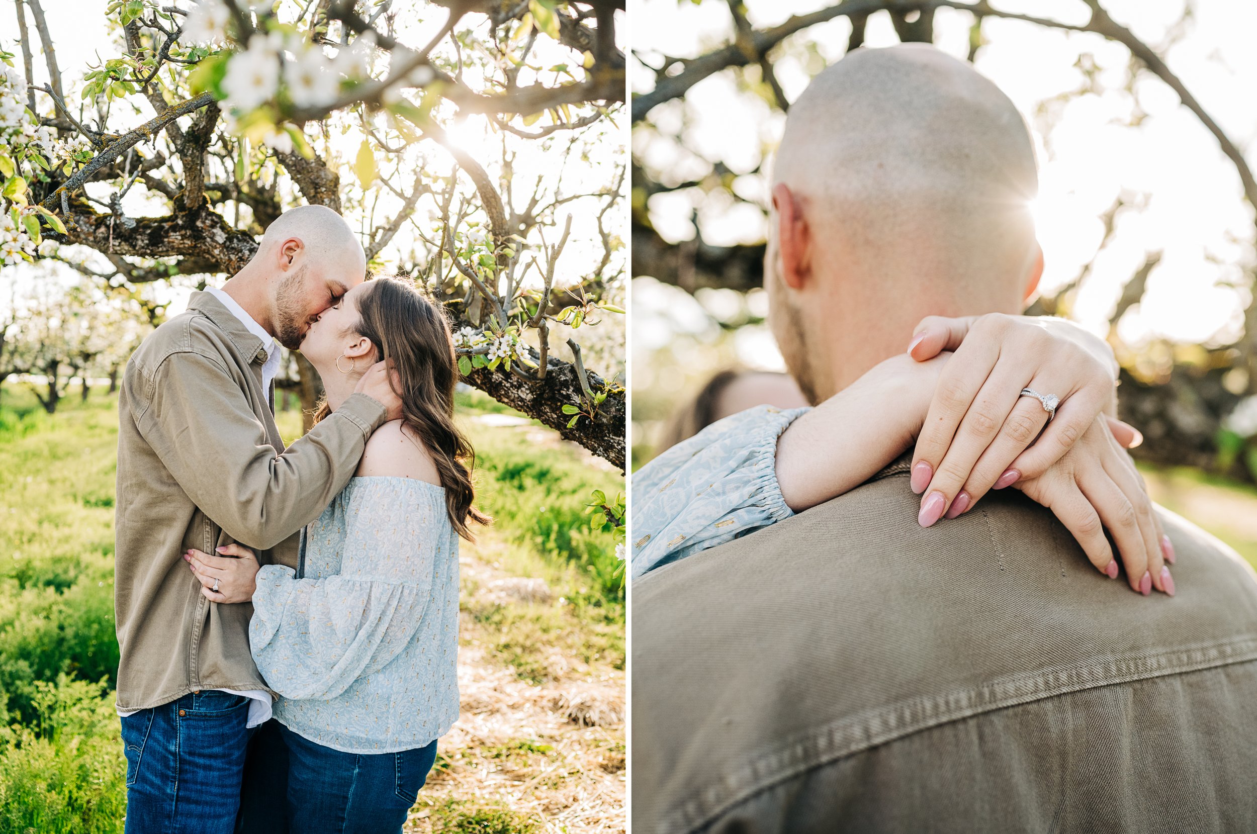 Greenbluff Orchard Engagement Session