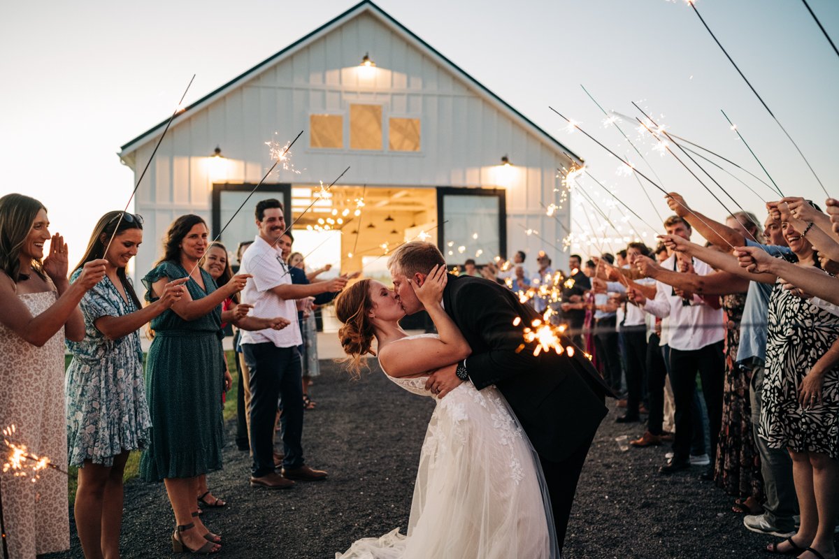 Sparkler Exit at the Farmhouse on Greenbluff