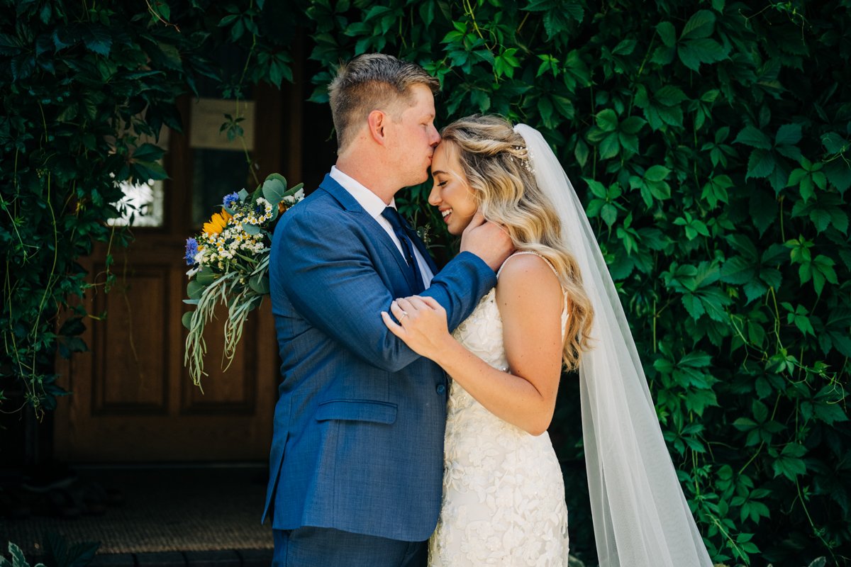 bride and groom at the Wild Rabbit