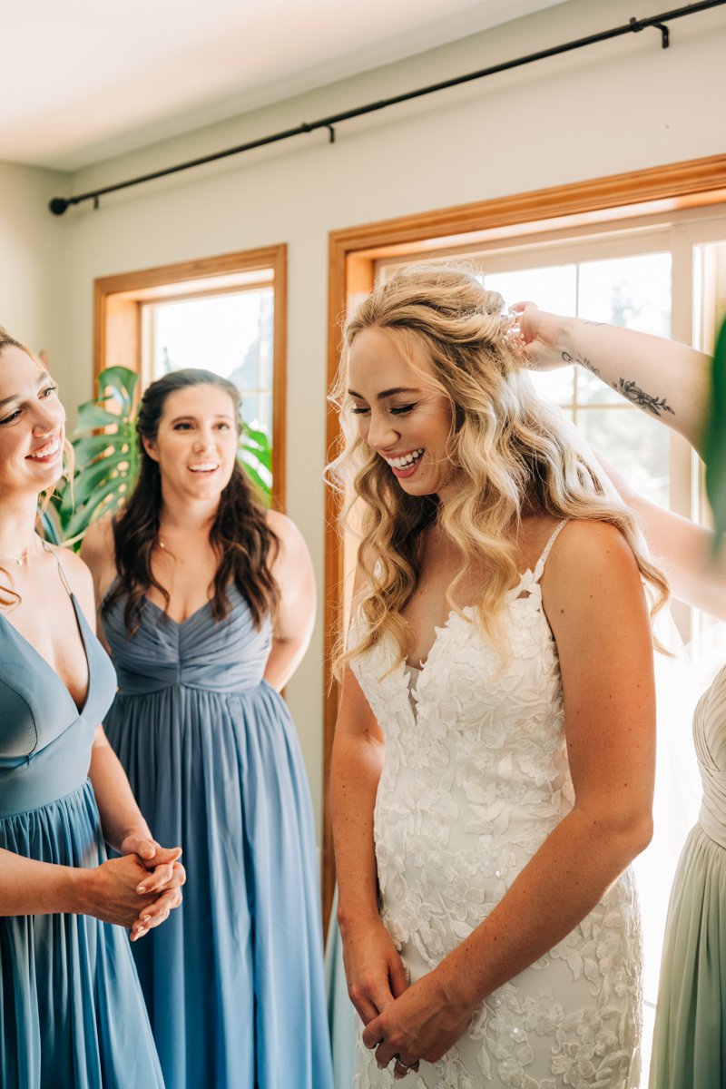 getting the bride ready